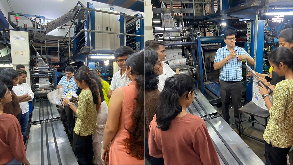 Students visited The Free Press Journal Press